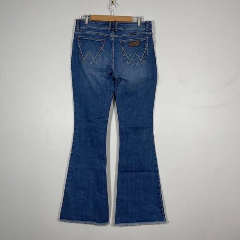 Wrangler Flare Leg Jeans 11/12 x 36 Mid Rise Medium Wash Denim Western Cowgirl‎ - Picture 4 of 9